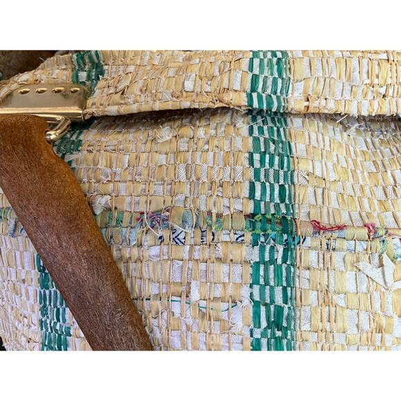 Vintage Mister Ernest Straw Wooden handle Purse Made in Italy - Picture 11 of 11